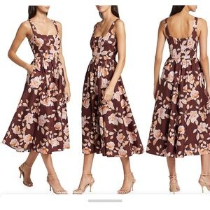 NWT Wayf Desi Corset Midi Dress